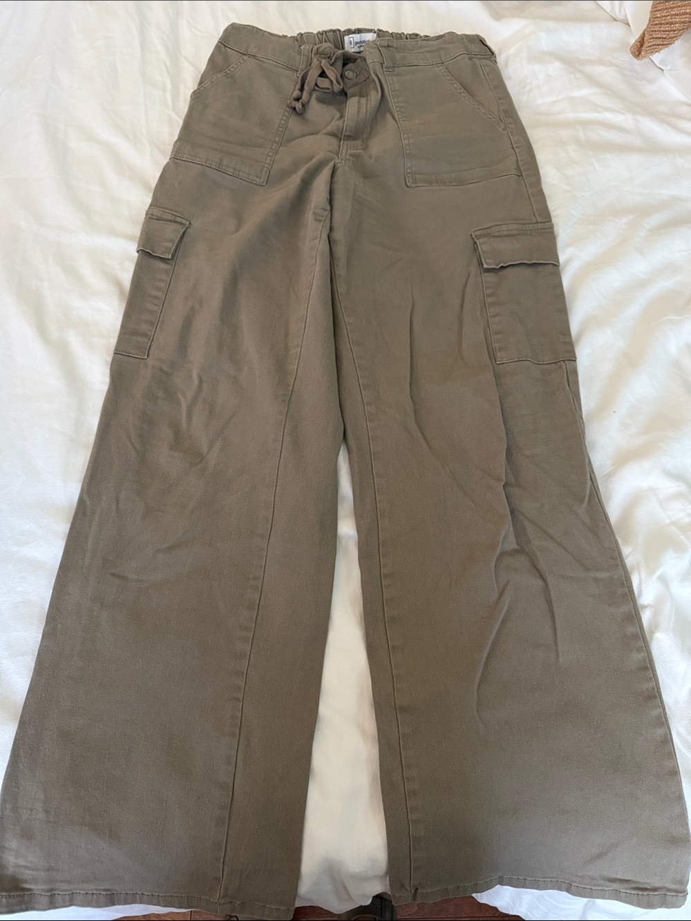Brownish tan Cargo Wide-Leg  Pants